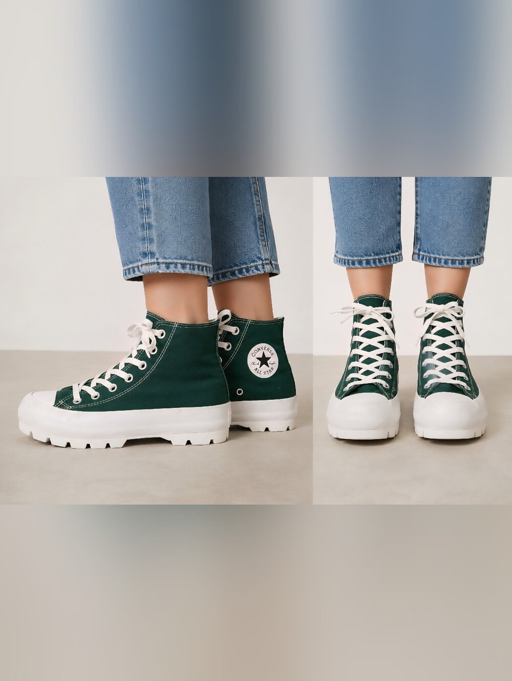 Converse Chuck Taylor All Star Lugged Platform High Top Green Women’s Size 8